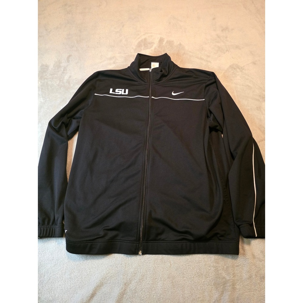 Nike LSU Track Jacket Mens XXL Black Dri-FIT Full Zip BCS Championship 2012